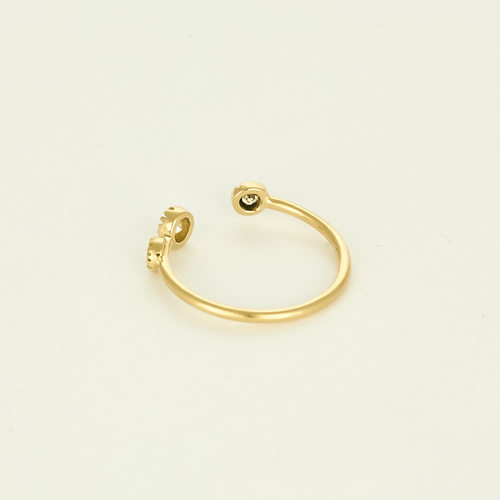 Bague 57 Bague ouverte en or jaune et diamants 58 Facettes DV1838-6-57-3