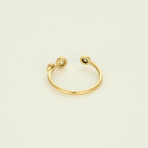 Bague 57 Bague ouverte en or jaune et diamants 58 Facettes DV1838-6-57-3