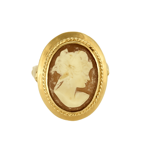 Bague 51 Bague or jaune camée coquillage 58 Facettes DV27545-2