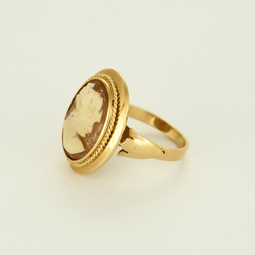 Bague 51 Bague or jaune camée coquillage 58 Facettes DV27545-2