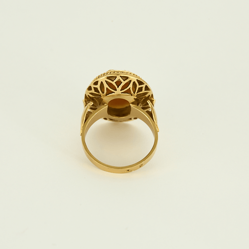Bague 51 Bague or jaune camée coquillage 58 Facettes DV27545-2