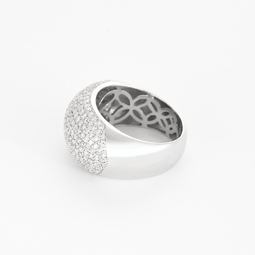 Bague 58,5 Importante bague en or gris et diamants 58 Facettes DV27418-2-585-5