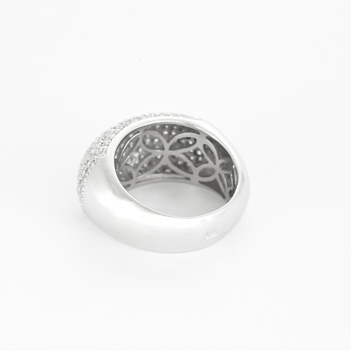 Bague 58,5 Importante bague en or gris et diamants 58 Facettes DV27418-2-585-5