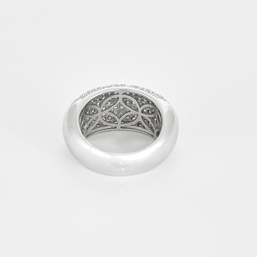 Bague 58,5 Importante bague en or gris et diamants 58 Facettes DV27418-2-585-5