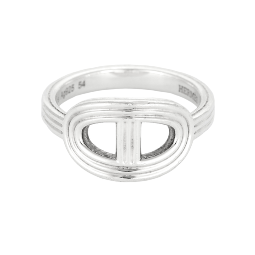 Hermès- Chaîne d'Ancre  24 - Petit Modèle - Bague argent