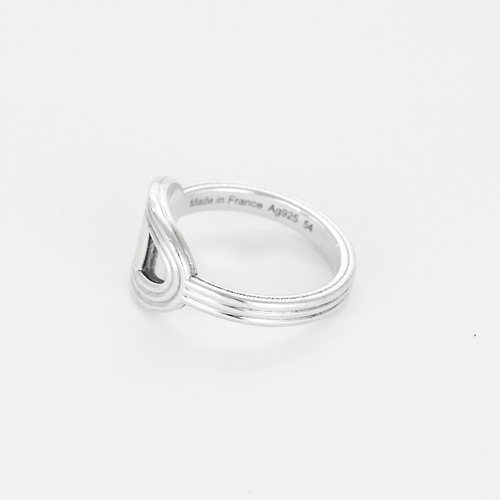 Bague 54 Hermès- Chaîne d'Ancre  24 - Petit Modèle - Bague argent 58 Facettes DV0014-18-54-3