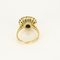 Bague marguerite en or jaune, saphir et diamants