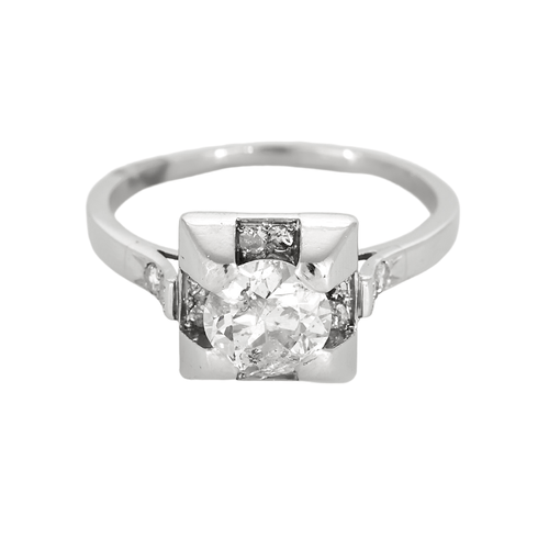 Bague 57,5 Bague Solitaire en platine et diamants 58 Facettes DV23684-12-575-5