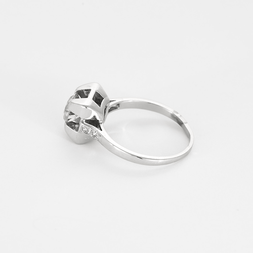 Bague 57,5 Bague Solitaire en platine et diamants 58 Facettes DV23684-12-575-5