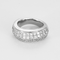 Bague 50 Bague jonc en or gris, pavage diamants 58 Facettes DV24577-5