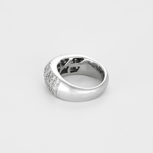 Bague 50 Bague jonc en or gris, pavage diamants 58 Facettes DV24577-5