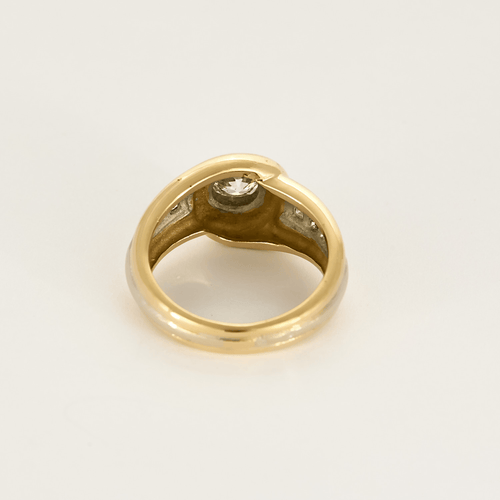 Bague 53 Bague tourbillon en or jaune, or blanc et diamants 58 Facettes DV27468-38-53-2