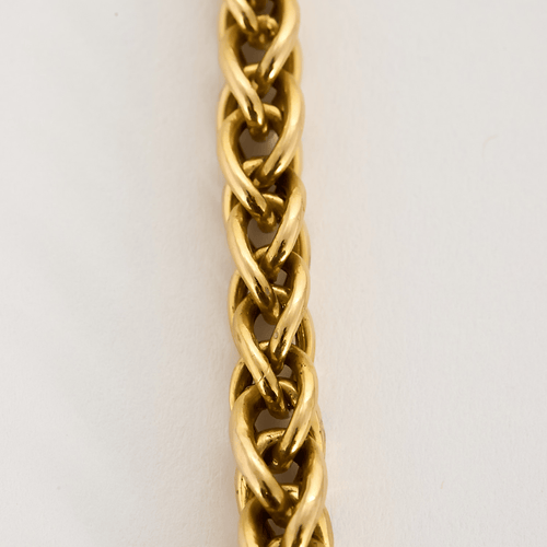 Collier Collier en or jaune à maille palmier stylisée en chute 58 Facettes DV28120-3