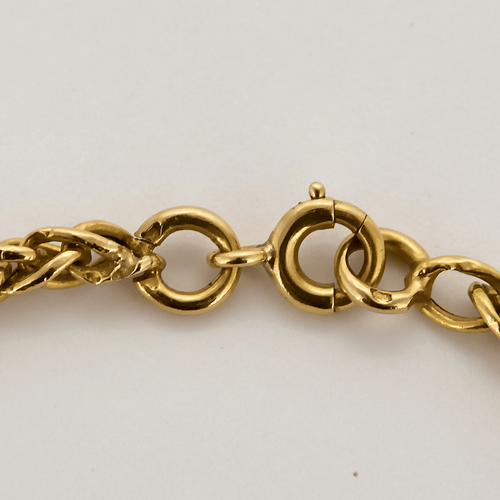 Collier Collier en or jaune à maille palmier stylisée en chute 58 Facettes DV28120-3