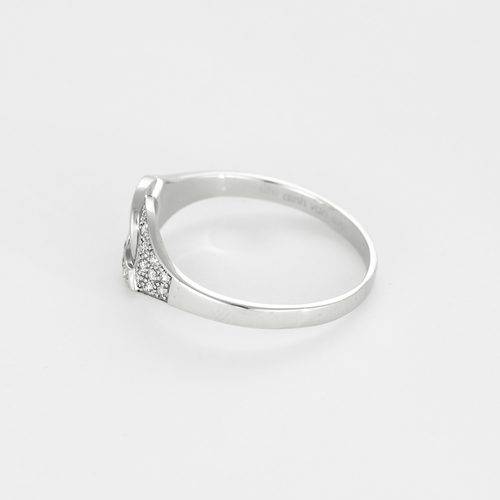 Bague 59 Dinh Van - Menottes R8 - Bague en or gris et diamants 58 Facettes DV27468-12-59-2