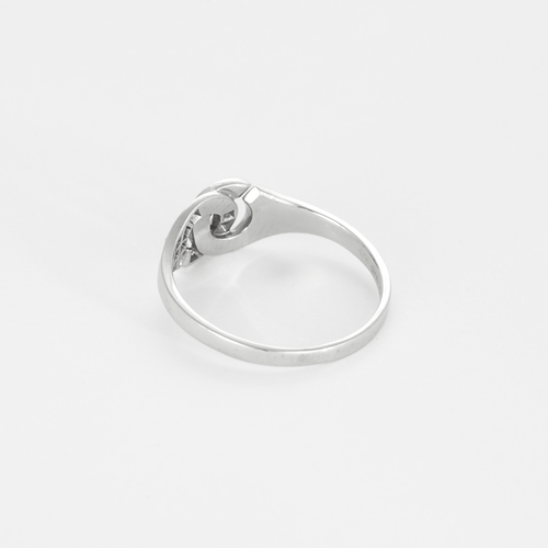 Bague 59 Dinh Van - Menottes R8 - Bague en or gris et diamants 58 Facettes DV27468-12-59-2