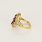 Bague 54 Bague navette or jaune rubis et diamants 58 Facettes DDV28232-1