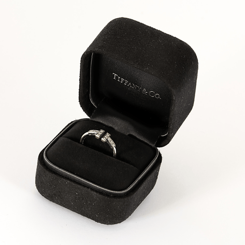 Bague 49 Tiffany & Co -  Wire  - Bague en or blanc et diamants 58 Facettes DV28273-2