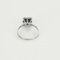 Bague 55 Bague marguerite en or blanc, émeraude et diamants 58 Facettes DV27468-67