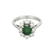 Bague 50,5 Bague marguerite en or blanc, émeraude et diamants 58 Facettes DV27468-45-505-5