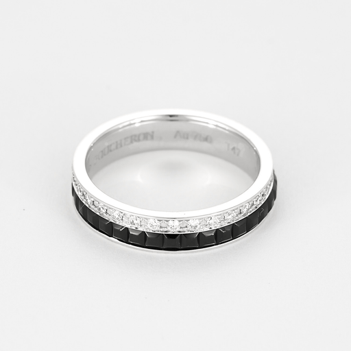 Bague 47 Boucheron Bague Boucheron - Alliance Quatre Black Edition 58 Facettes DV21086-1-47-2