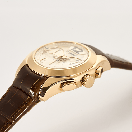 CHOPARD - ELTON JOHN - Montre en or rose à boitier rond à mouvement chronographe automatique 58 Facettes DV27411-1