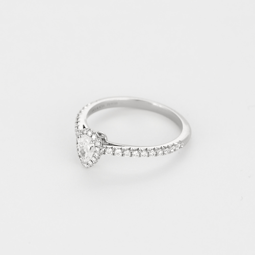 Bague 51,5 Tiffany & Co - Soleste - Bague Solitaire en platine et diamants 58 Facettes DV28427-1-515-5