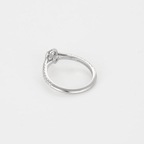 Bague 51,5 Tiffany & Co - Soleste - Bague Solitaire en platine et diamants 58 Facettes DV28427-1-515-5