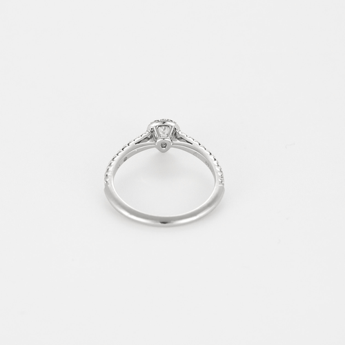 Bague 51,5 Tiffany & Co - Soleste - Bague Solitaire en platine et diamants 58 Facettes DV28427-1-515-5