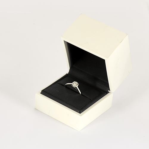 Bague 52,5 De Beers - Bague Solitaire en platine et diamants 58 Facettes DV24611-1-525-6