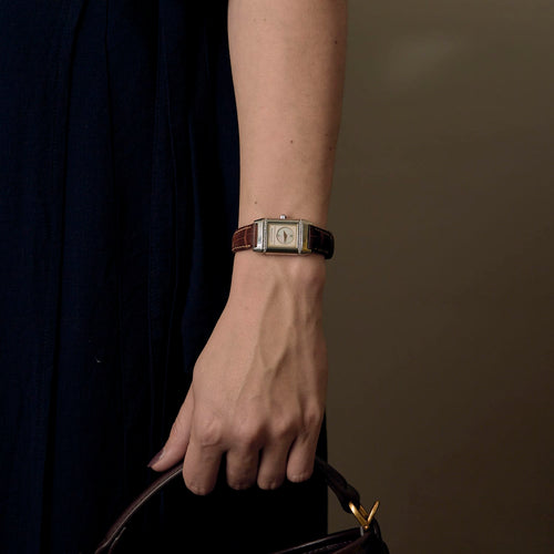 Montre Jaeger-LeCoultre - Reverso Duetto Lady - Montre en acier, nacre et diamants à mouvement mécanique 58 Facettes DV21804-3