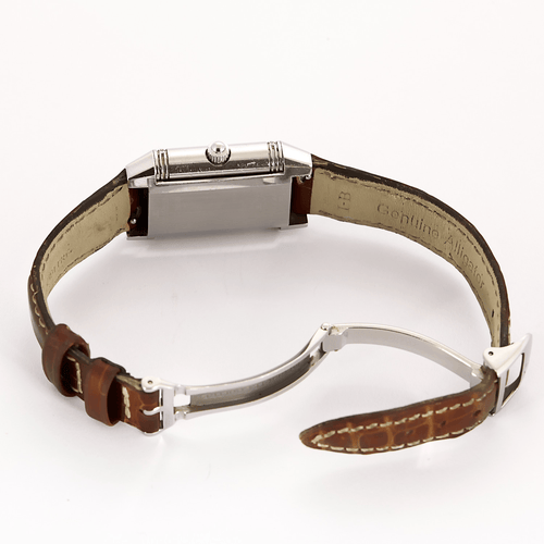 Montre Jaeger-LeCoultre - Reverso Duetto Lady - Montre en acier, nacre et diamants à mouvement mécanique 58 Facettes DV21804-3