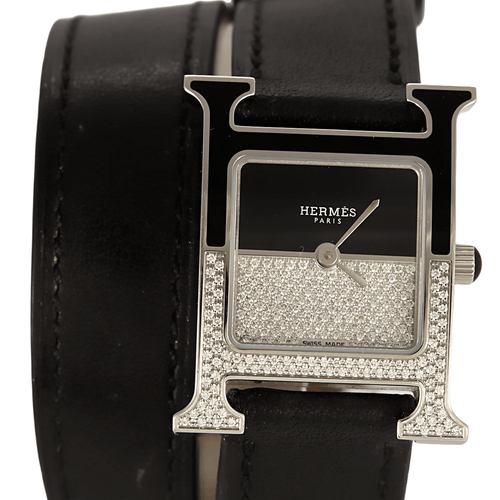 Montre HERMÈS - Heure - Montre en acier plaqué or 58 Facettes DV0184-24