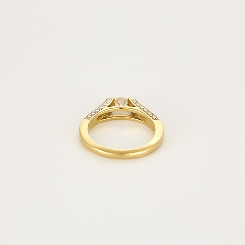Bague 46,5 Bague solitaire en or jaune et diamant 58 Facettes DV27468-52-465-4