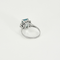 Bague en or gris, aigue-marine et diamants