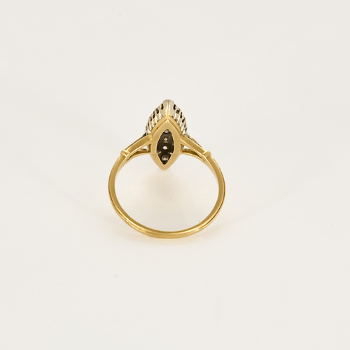 Bague 55 Bague marquise en or jaune et diamants 58 Facettes DV27468-70-DV0882-1