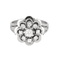 Bague 53 Bague ajourée à motif de fleur en or gris et diamants 58 Facettes DV27468-41-53-2