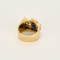 Bague 54.5 Bague Tank en or jaune, platine, diamants et saphirs de synthèse 58 Facettes DV27468-20-545-2