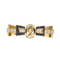 Broche en or jaune, or gris à motif de noeud, saphir calibré et diamants 58 Facettes DV27468-21