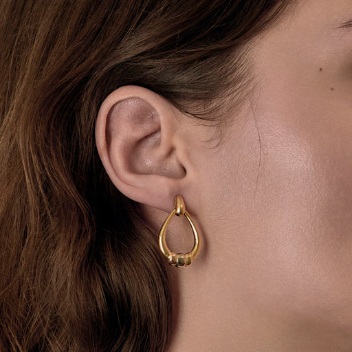 CARTIER –  Vintage - Boucles d’oreilles goutte en or de trois couleurs 58 Facettes DV27468-19