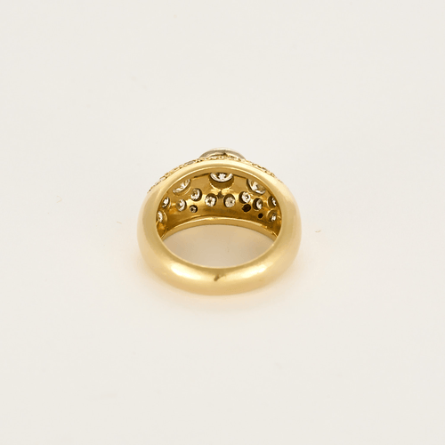 Bague 55 Bague jonc or jaune et or gris, diamants. 58 Facettes DV27468-29-DV0882-1