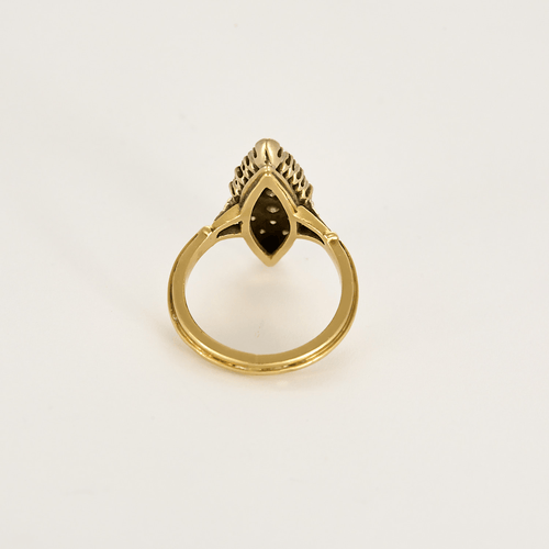 55 Bague marquise en or jaune et or blanc, diamants 58 Facettes DV27468-66-DV0882-1