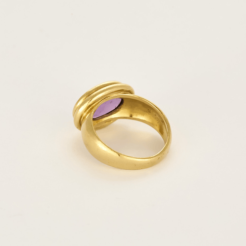 Bague 57 Bague en or jaune et améthyste 3,80 carats 58 Facettes DV27468-69-57-3