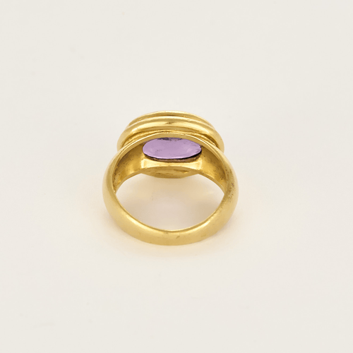 Bague 57 Bague en or jaune et améthyste 3,80 carats 58 Facettes DV27468-69-57-3