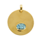Pendentif rond en or jaune et topaze 58 Facettes DV27468-74