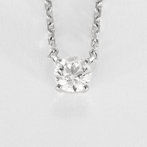Collier MAUBOUSSIN - Mon premier pas d'amour - Collier en or gris et diamant solitaire 0.20 carat environ. 58 Facettes DDV28310-4
