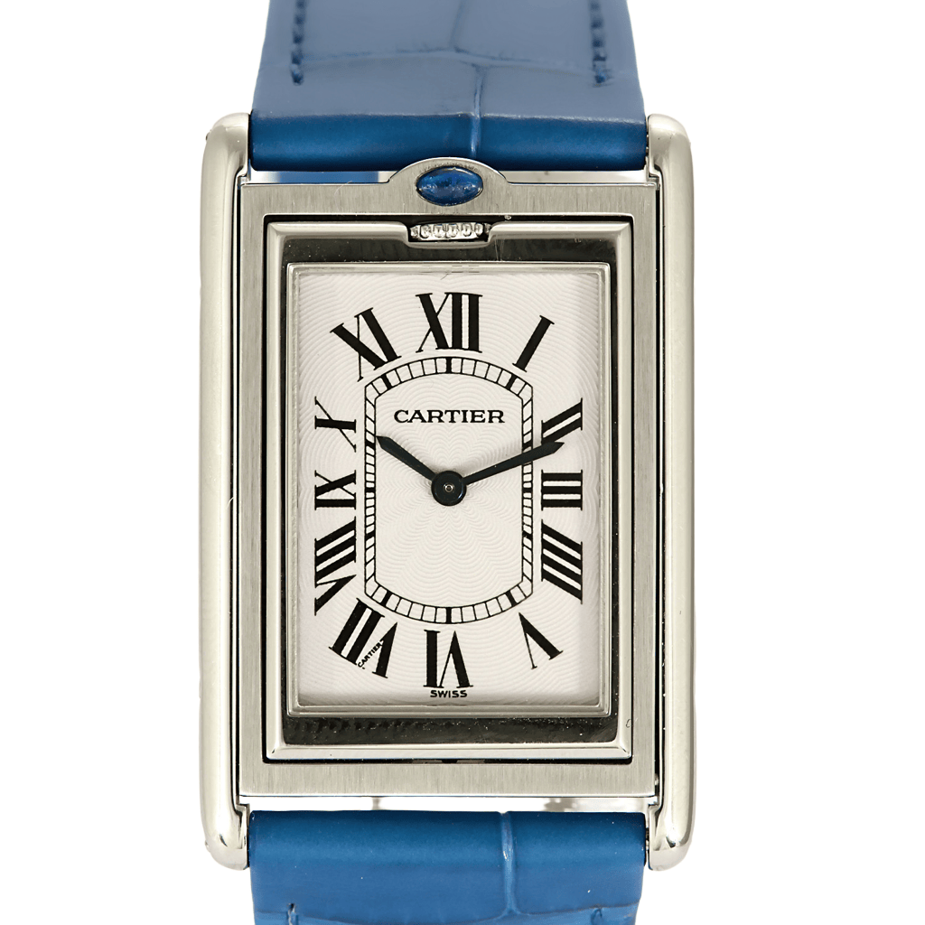     Cartier - Montre Tank Basculante en acier à boitier rectangulaire à mouvement mécanique  