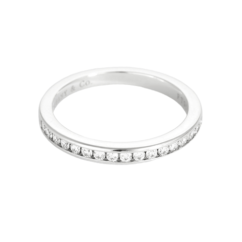 Bague 48.5 Tiffany & Co - Alliance platine et diamants 58 Facettes DV28010-1-485-2