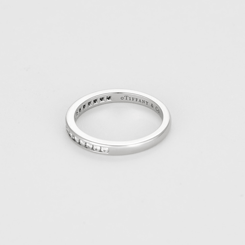 Bague 48.5 Tiffany & Co - Alliance platine et diamants 58 Facettes DV28010-1-485-2