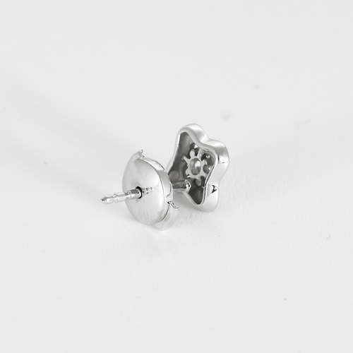 Boucles d'oreilles MAUBOUSSIN - Chance of love - Paire de boutons d'oreilles en or gris et diamants 58 Facettes DDV28310-3